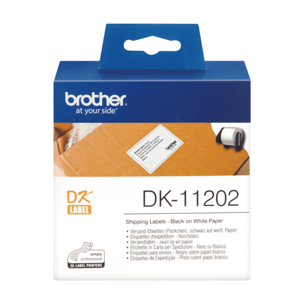 Brother DK-11202 labelprinter-tape Zwart op wit - Afbeelding 3