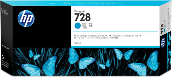 HP 728 cyaan DesignJet inktcartridge, 300 ml