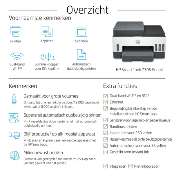 HP Smart Tank 7305 All-in-One - Afbeelding 3