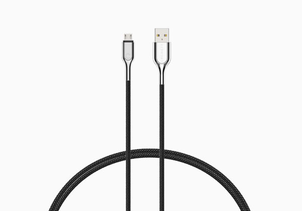 Cygnett CY2673PCCAM USB-kabel USB 2.0 2 m Micro-USB A USB A Zwart, Roestvrijstaal - Afbeelding 2