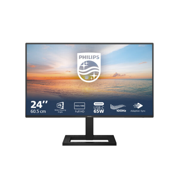 Philips 1000 series 24E1N1300AE/00 computer monitor 60,5 cm (23.8") 1920 x 1080 Pixels Full HD LCD Zwart - Afbeelding 2