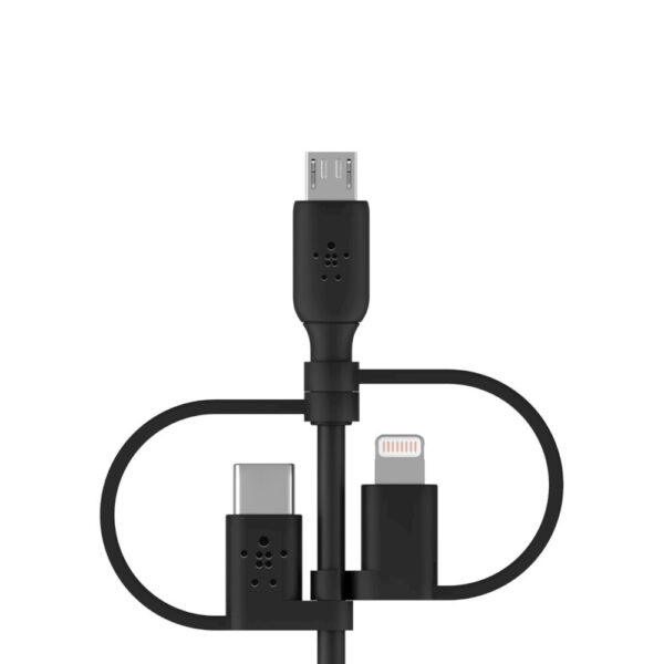 Belkin BOOST CHARGE USB-kabel 1 m USB A USB C/Micro-USB B/Lightning Zwart - Afbeelding 2