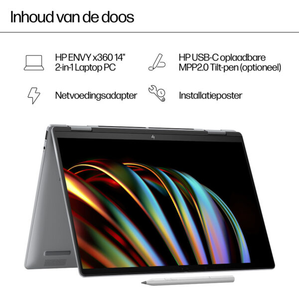 HP ENVY x360 14-fc0075nd Intel Core Ultra 7 155U Hybride (2-in-1) 35,6 cm (14") Touchscreen 3K 32 GB LPDDR5-SDRAM 1 TB SSD Wi-Fi - Afbeelding 15