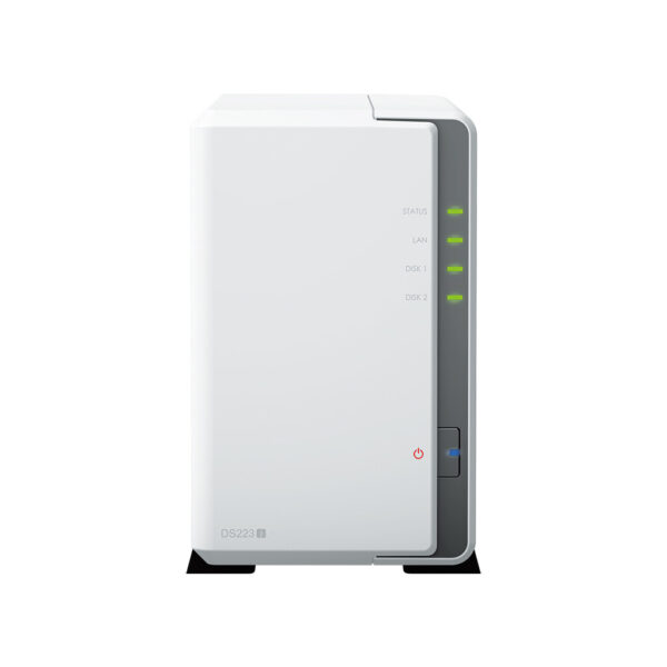 Synology DiskStation DS223J data-opslag-server NAS Desktop Realtek RTD1619B 1 GB DDR4 DiskStation Manager Wit