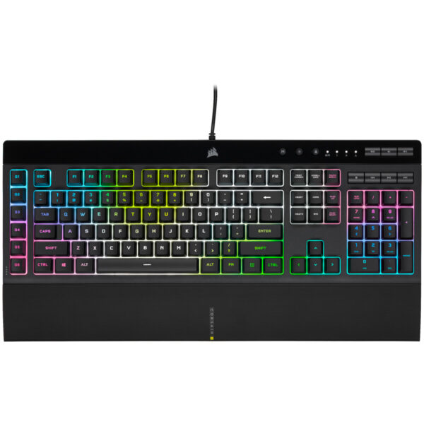 Corsair K55 RGB PRO XT toetsenbord Gamen USB AZERTY Belgisch Zwart