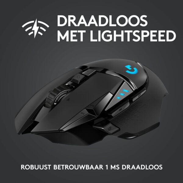 Logitech G G502 LIGHTSPEED draadloze gamingmuis - Afbeelding 15