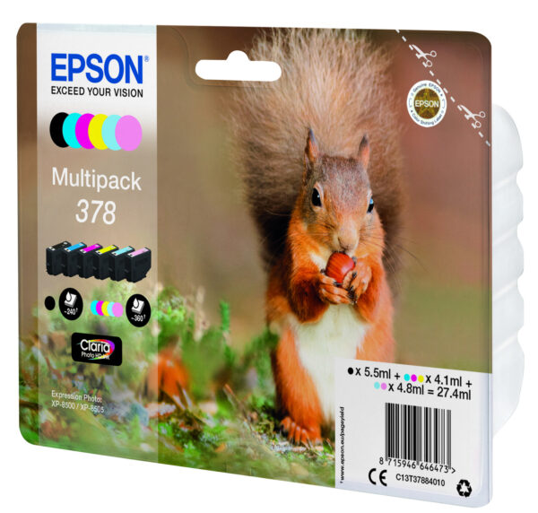 Epson Squirrel Multipack 6-colours 378 Claria Photo HD Ink - Afbeelding 3