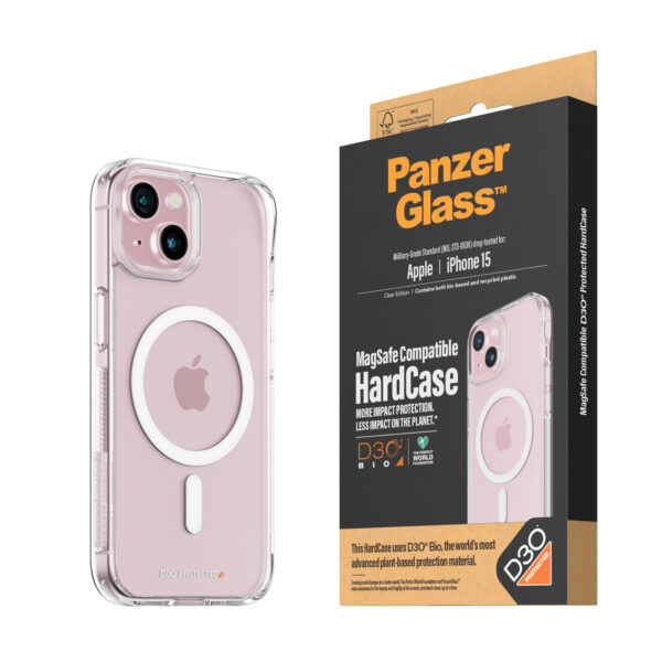 PanzerGlass PG Hardcase Iphone 2023 6.1In MS D3O mobiele telefoon behuizingen Hoes Transparant