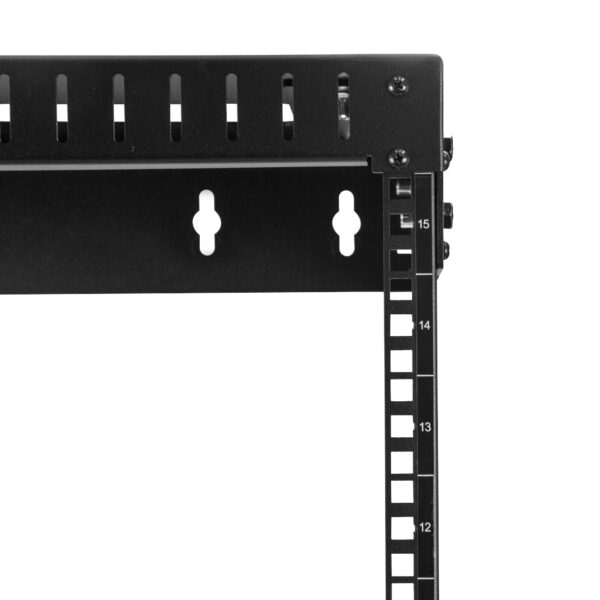 StarTech.com 2 Post 15U Heavy-Duty Wandmonteerbare Server Rack, 19" Open Frame Netwerk Rack met Verstelbare Diepte, Data Rack vo - Afbeelding 3