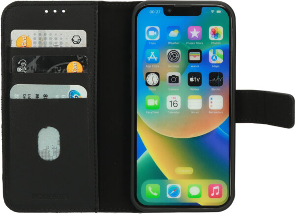 Mobiparts Leather 2 in 1 Wallet Case Apple iPhone 14 Black - Afbeelding 2