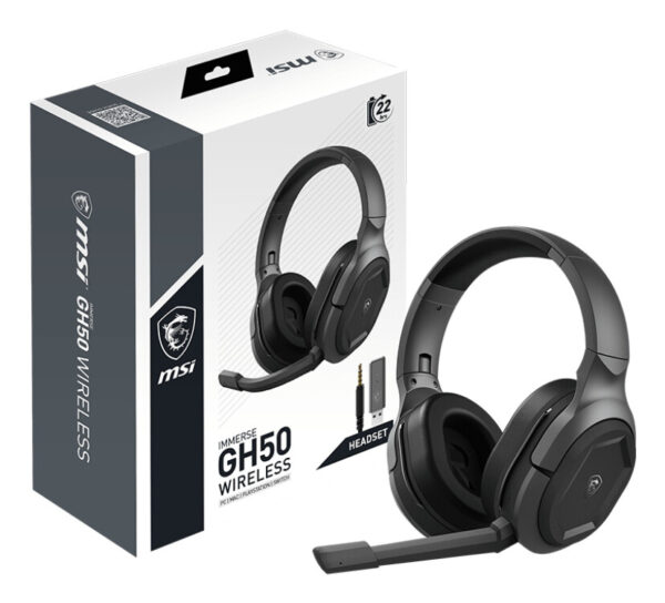 MSI Immerse GH50 Wireless Headset Draadloos Hoofdband Gamen Zwart - Afbeelding 5