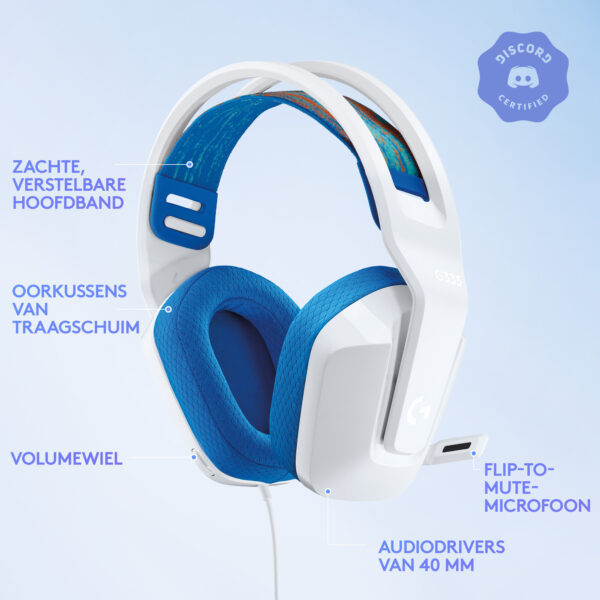 Logitech G G335 Headset Bedraad Hoofdband Gamen Wit - Afbeelding 16