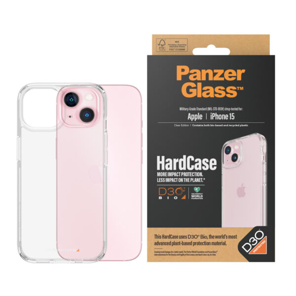 PanzerGlass HardCase with D3O iPhone 2023 6.1 mobiele telefoon behuizingen Hoes Transparant - Afbeelding 2