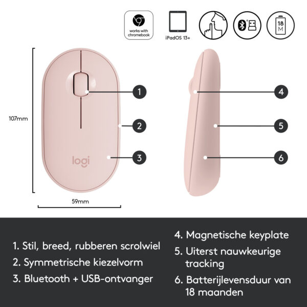 Logitech Pebble M350 Wireless Mouse - Afbeelding 10