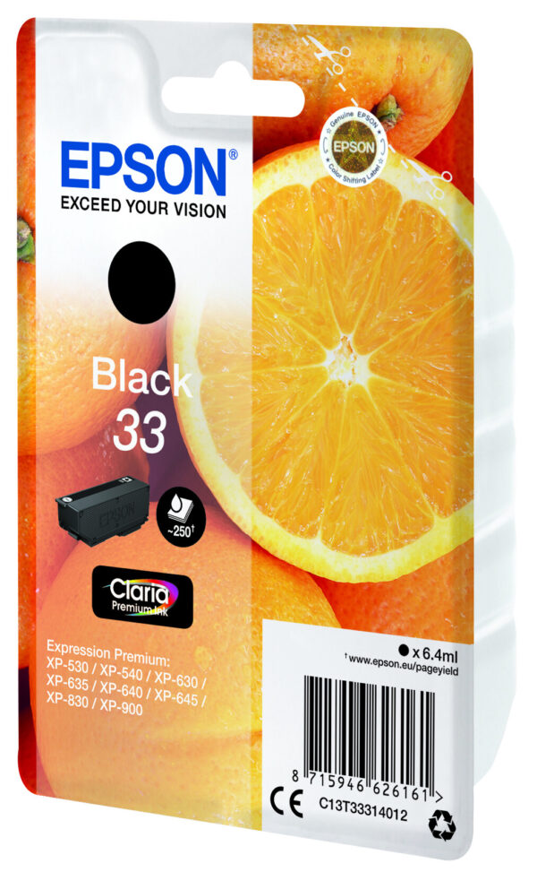 Epson Oranges Singlepack Black 33 Claria Premium Ink - Afbeelding 4