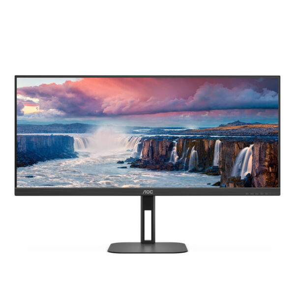 AOC V5 U34V5C/BK computer monitor 86,4 cm (34") 3440 x 1440 Pixels UltraWide Quad HD LCD Zwart - Afbeelding 2