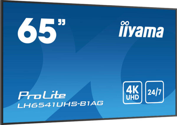 iiyama LH6541UHS-B1AG beeldkrant 163,8 cm (64.5") LCD 500 cd/m² 4K Ultra HD Zwart 24/7 - Afbeelding 3