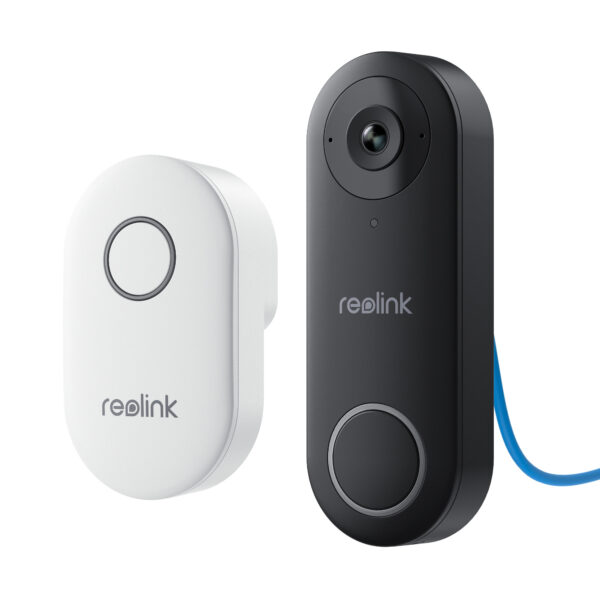 Reolink D340P - 5 MP bedrade videodeurbel met bel, PoE, persoonsdetectie, tweewegaudio, werkt met NVR's