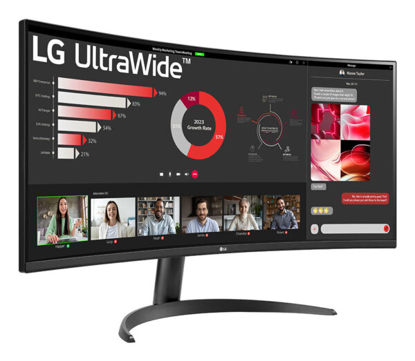 LG 34WR50QK-B computer monitor 86,4 cm (34") 3440 x 1440 Pixels Wide Quad HD Zwart - Afbeelding 4