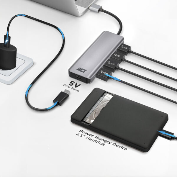 ACT USB-A hub 3.0, 4 poorts USB-A - Afbeelding 5