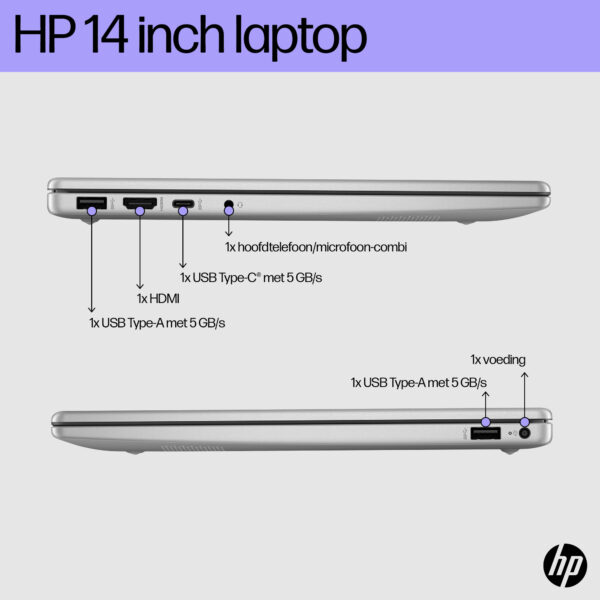 HP 14-ep0070nd Intel® Core™ i5 i5-1235U Laptop 35,6 cm (14") Full HD 16 GB DDR4-SDRAM 512 GB SSD Wi-Fi 6E (802.11ax) Windows 11 - Afbeelding 18