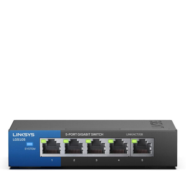 Linksys 5-poorts Desktop Gigabit-switch voor bedrijven (LGS105) - Afbeelding 3