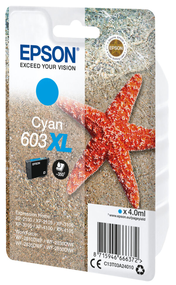 Epson Singlepack Cyan 603XL Ink - Afbeelding 2