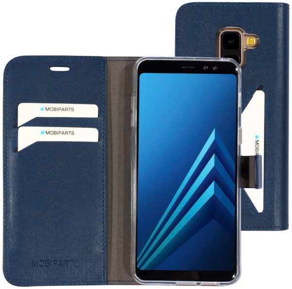 Mobiparts Classic Wallet Case Samsung Galaxy A8 (2018) Blue