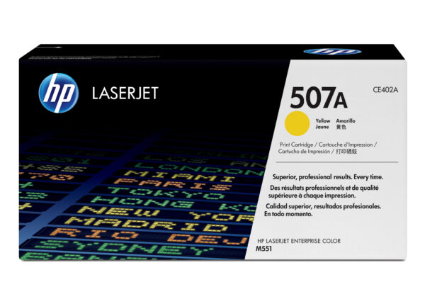 HP 507A originele gele LaserJet tonercartridge