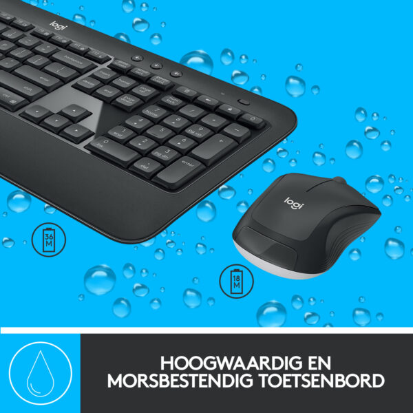 Logitech Advanced MK540 toetsenbord Inclusief muis Universeel USB QWERTY US International Zwart, Wit - Afbeelding 6