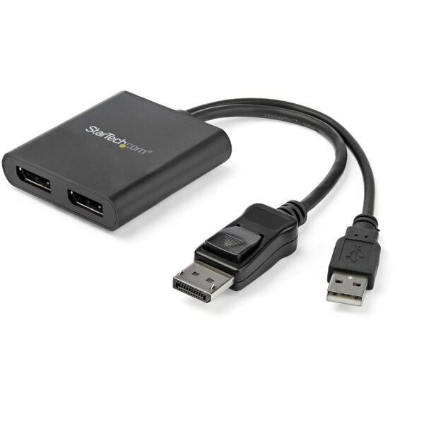 StarTech.com Dual-Monitor DisplayPort 1.2 Splitter, DisplayPort naar 2x DP Multi-Monitor Adapter, Dual 4K 30Hz of 1080p 60Hz Com