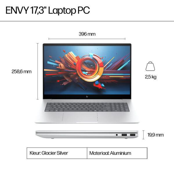 HP ENVY 17-da0020nd Intel Core Ultra 5 125H Laptop 43,9 cm (17.3") Touchscreen Full HD 16 GB DDR5-SDRAM 512 GB SSD Wi-Fi 6E (802 - Afbeelding 12