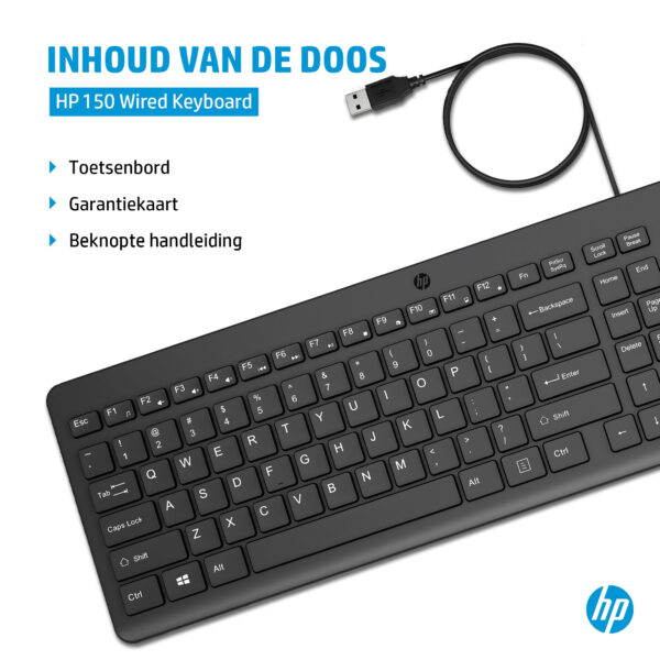 HP 150 Wired Keyboard - Afbeelding 3