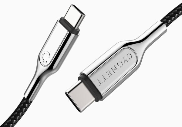 Cygnett USB-C - USB-C USB-kabel USB 2.0 0,1 m USB C Zwart, Roestvrijstaal - Afbeelding 2