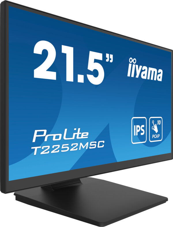 iiyama ProLite T2252MSC-B2 computer monitor 54,6 cm (21.5") 1920 x 1080 Pixels Full HD LCD Touchscreen Zwart - Afbeelding 2