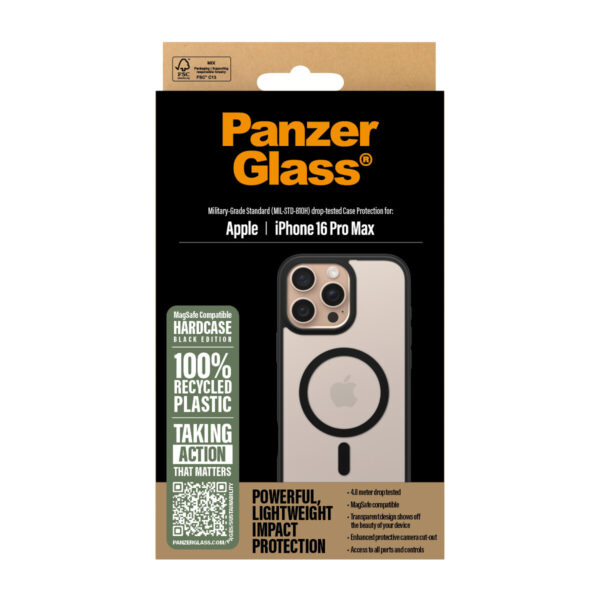 PanzerGlass PG HardC Blk MagS iPhone 16 6.9Inch Pro mobiele telefoon behuizingen Hoes Transparant - Afbeelding 3