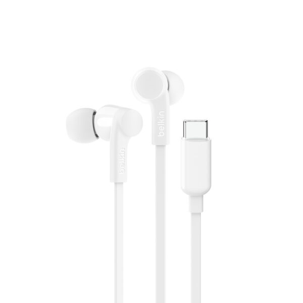 Belkin SoundForm Headset Bedraad In-ear Muziek/Voor elke dag USB Type-C Wit