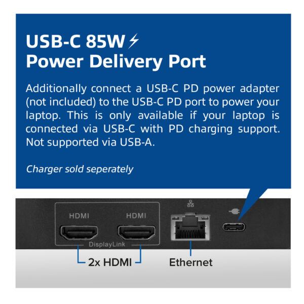 ACT USB-C Docking Station 4K, voor 2 HDMI monitoren, DisplayLink, compact model - Afbeelding 9