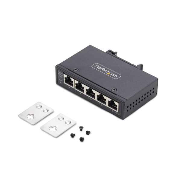 StarTech.com 5-Port Unmanaged Industriële Netwerk Switch, 10/100/1000Mbps Ethernet, DIN Rail/Wandmonteerbaar, Rugged IP30 Gigabi - Afbeelding 10