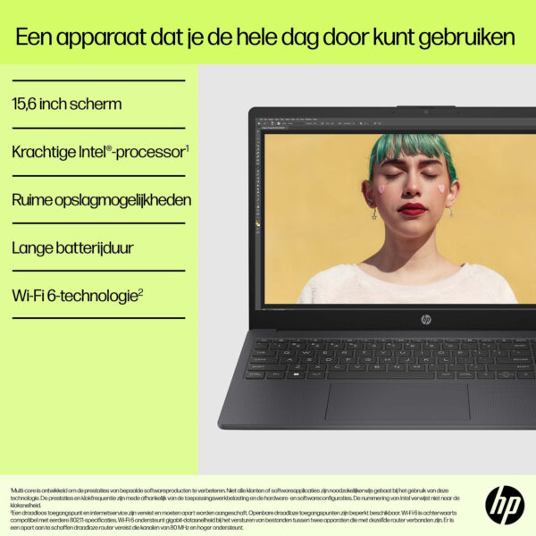 HP 15-fd0046nd Intel® Core™ i5 i5-1235U Laptop 39,6 cm (15.6") Full HD 8 GB DDR4-SDRAM 512 GB SSD Wi-Fi 6E (802.11ax) Windows 11 - Afbeelding 20