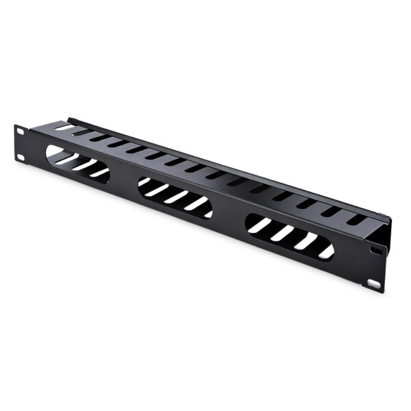 StarTech.com 1U Horizontale Kabelgoot met Deksel voor 19" Server Rack - Vingergoot Kabelmanagement Paneel met Open Sleuven - Rac - Afbeelding 2