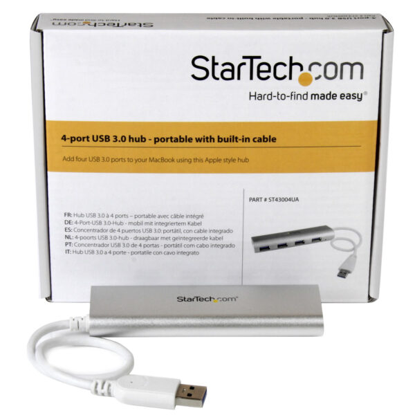 StarTech.com 4-Port USB Hub, USB A naar 4x USB-A Ports, USB 5Gbps, Bus-Powered, Robuust Ontwerp, Compacte USB 3.0 Laptop Hub - Afbeelding 5