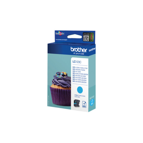 Brother LC-123C inktcartridge 1 stuk(s) Origineel Cyaan - Afbeelding 2