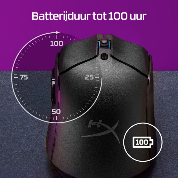 HyperX Pulsefire Haste 2 - draadloze gamingmuis (zwart) - Afbeelding 5