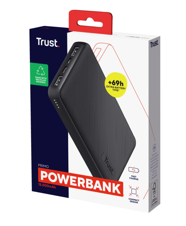 Trust Primo Lithium-Ion (Li-Ion) 15000 mAh Zwart - Afbeelding 6