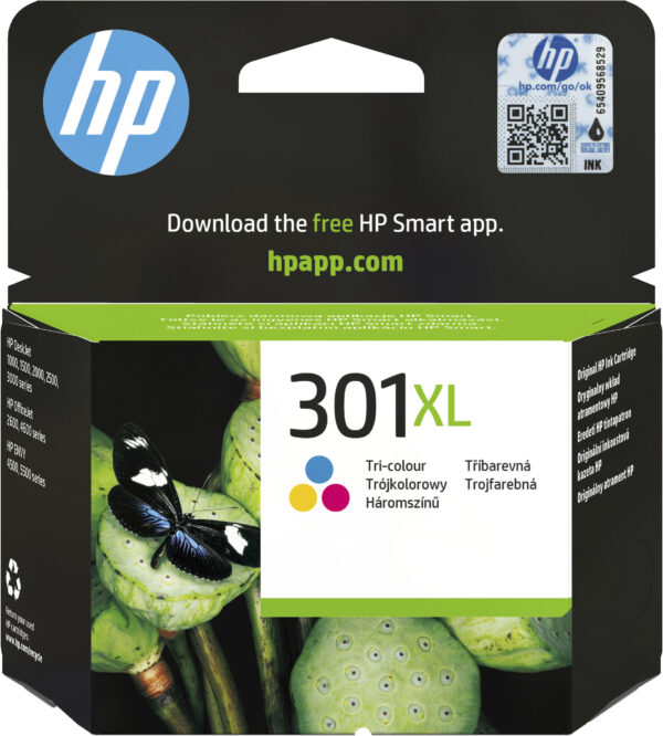 HP 301XL originele high-capacity drie-kleuren inktcartridge