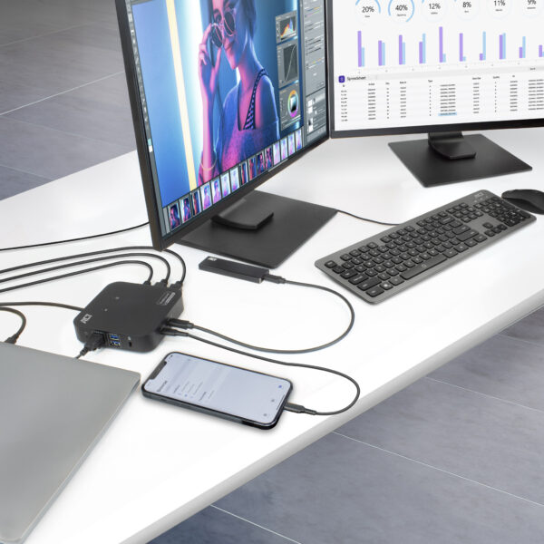 ACT USB-C Docking Station 4K, voor 2 HDMI monitoren, DisplayLink, compact model - Afbeelding 10