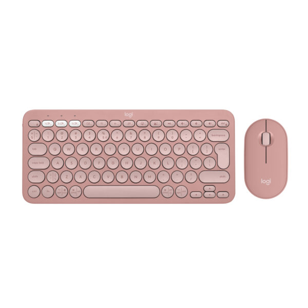 Logitech Pebble 2 Combo toetsenbord Inclusief muis Universeel RF-draadloos + Bluetooth QWERTY US International Roze