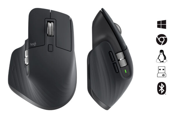 Logitech MX Master 3S muis Kantoor Rechtshandig RF-draadloos + Bluetooth Laser 8000 DPI - Afbeelding 13