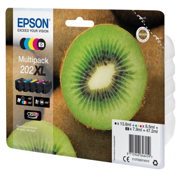 Epson Kiwi Multipack 5-colours 202XL Claria Premium Ink - Afbeelding 2